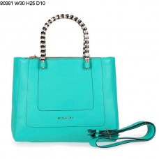 Bvlgari Neue Serpenti Ferrari Lederhandtasche Hellgrün 80381
