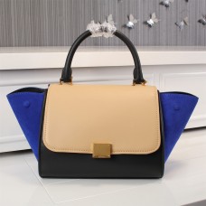Celine Large Trapeze Beige Schwarz Blau Wildleder