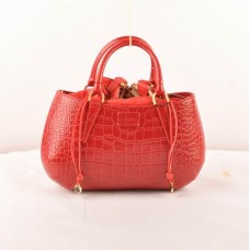 Fendi B Fab Mittlere Henkeltasche aus rotem Leder mit Krokodilleder-Venen Fendi B Fab Mittlere Henkeltasche aus rotem Leder mit Krokodilleder-Venen