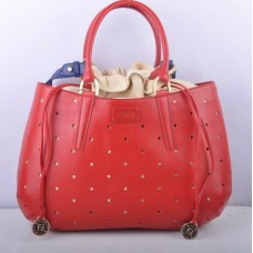 Fendi B Fab Große Henkeltasche aus rotem, perforiertem Leder Fendi B Fab Große Henkeltasche aus rotem, perforiertem Leder