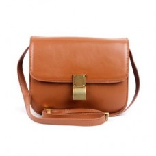 Celine Clasp Classic Box Medium Bag Apricot
