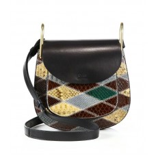 Chloe Hudson Kleine Patchwork-Schultertasche aus Pythonleder Chloe Hudson Kleine Patchwork-Schultertasche aus Pythonleder