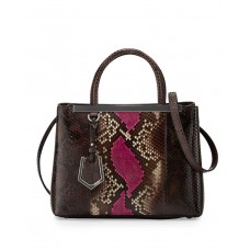 Fendi 2Jours Petite Python Tote Bag Anthrazitgrau/Magenta Fendi 2Jours Petite Python Tote Bag Anthrazitgrau/Magenta