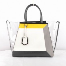 Fendi 2Jours Weiße Transparente PVC-Tasche Fendi 2Jours Weiße Transparente PVC-Tasche