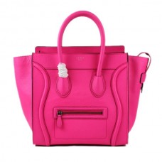 Celine Große Luggage Tote Tasche aus neonpinkem Leder Celine Große Luggage Tote Tasche aus neonpinkem Leder