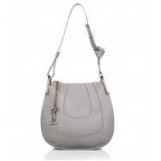 Chloe Hayley Kleine Leder-Hobo-Tasche Grau