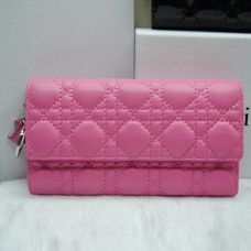 Dior Geldbörse CD086 Rosa aus Schafsleder