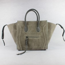 Celine Boston Graue Quadratische Wildledertaschen Celine Boston Graue Quadratische Wildledertaschen