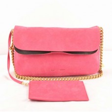 Celine Gourmette Schultertasche aus Wildleder, Pfirsichfarben, Modell 3078 Celine Gourmette Schultertasche aus Wildleder, Pfirsichfarben, Modell 3078