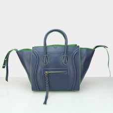 Celine Boston Taschen aus Rindsleder in Marineblau und Grün