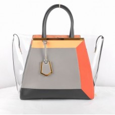 Fendi 2Jours Graue Transparente PVC-Tasche Fendi 2Jours Graue Transparente PVC-Tasche