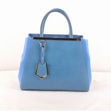 Fendi 2jours Blue Cross Veins mit marineblauem Ferrari-Leder, kleine Tasche Fendi 2jours Blue Cross Veins mit marineblauem Ferrari-Leder, kleine Tasche