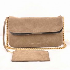 Celine Gourmette Wildleder-Umhängetasche Khaki 3078 Celine Gourmette Wildleder-Umhängetasche Khaki 3078