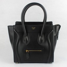 Celine Medium Luggage Tote, schwarze Ledertaschen