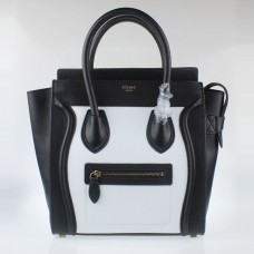 Celine Medium Luggage Tote Handtasche, Schwarz-Weiß