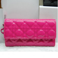 Dior CD086 Geldbörse Rose aus Lackleder Dior CD086 Geldbörse Rose aus Lackleder