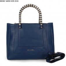 Bvlgari neue Hand Carry Serpenti Ferrari Ledertasche Saphirblau 80381