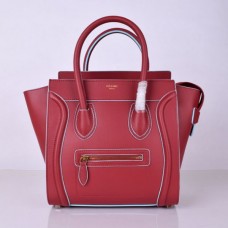 Celine Medium Luggage Tote, rot-blau, 26 cm