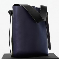 Celine Twisted Cabas Small Bag aus marineblauem/schwarzem Kalbsleder Celine Twisted Cabas Small Bag aus marineblauem/schwarzem Kalbsleder