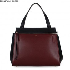 Celine EDGE Tasche aus Kalbsleder, Weinrot/Schwarz, 26938