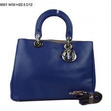 Dior Diorissimo Kleine Tasche Saphirblaues Nappaleder (Silberne Beschläge) 8001 Dior Diorissimo Kleine Tasche Saphirblaues Nappaleder (Silberne Beschläge) 8001
