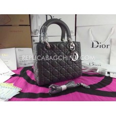 Replika Dior Lady Handtasche Leder Grau Replika Dior Lady Handtasche Leder Grau
