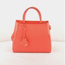 Fendi 2jours Kleine Tasche aus Leder mit roten Kreuzadern Fendi 2jours Kleine Tasche aus Leder mit roten Kreuzadern