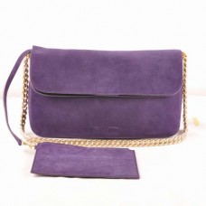 Celine Gourmette Schultertasche aus Wildleder, Lila, Modell 3078 Celine Gourmette Schultertasche aus Wildleder, Lila, Modell 3078