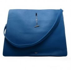 Celine Original Leder-Schultertasche Blau 3355