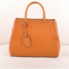 Fendi 2jours Earth Yellow Cross Veins/Ferrari Leder Medium Bag Fendi 2jours Earth Yellow Cross Veins/Ferrari Leder Medium Bag