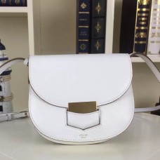 Kleine Celine Trotteur Tasche aus weißem genarbtem Kalbsleder Kleine Celine Trotteur Tasche aus weißem genarbtem Kalbsleder