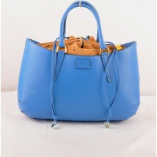 Fendi B Fab Große Henkeltasche aus blauem Ferrari-Leder