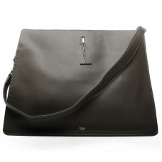 Celine Original Leder-Schultertasche Dunkelgrün 3355