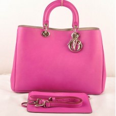 Dior Diorissimo Jumbo Bag Lila Originalleder (Goldene Beschläge) 602