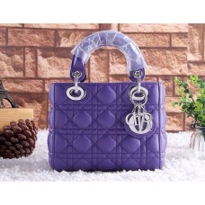 Replika Dior Lady Totes Tasche aus lila Lammleder Replika Dior Lady Totes Tasche aus lila Lammleder
