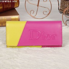Christian Dior Multicolor Peach/Yellow Flap Wallet 119 Christian Dior Multicolor Peach/Yellow Flap Wallet 119