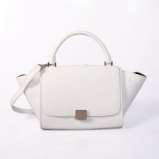 Celine Medium Trapeze Ledertasche Weiß Celine Medium Trapeze Ledertasche Weiß