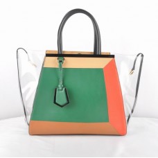 Fendi 2Jours Grüne transparente PVC-Tasche Fendi 2Jours Grüne transparente PVC-Tasche