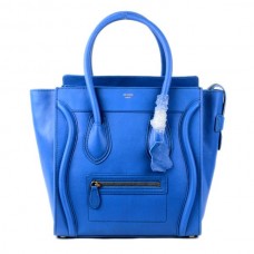 Celine Große Gepäcktasche aus blauem Leder Celine Große Gepäcktasche aus blauem Leder