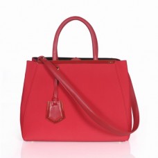 Fendi 2Jours rote Canvas-Henkeltasche Fendi 2Jours rote Canvas-Henkeltasche