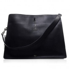 Celine Original Leder-Schultertasche Schwarz 3355