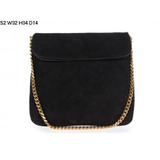 Celine Gourmette Schultertasche aus Wildleder, Schwarz, Größe S2 Celine Gourmette Schultertasche aus Wildleder, Schwarz, Größe S2