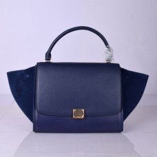 Celine Große Trapeze Ledertasche Marineblau Celine Große Trapeze Ledertasche Marineblau