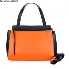 Celine EDGE Tasche aus Kalbsleder, Orange/Schwarz, 26938
