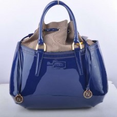 Fendi B Fab Saphirblaue Lackleder-Henkeltasche Fendi B Fab Saphirblaue Lackleder-Henkeltasche