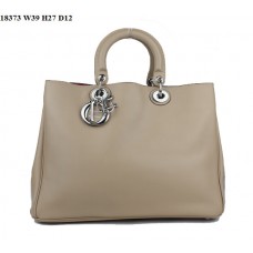 Dior Diorissimo Jumbo Tasche Aprikosenfarbenes Nappaleder (silberne Beschläge) 18373