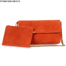Celine Gourmette Umhängetasche aus Wildleder Orange 371648 Celine Gourmette Umhängetasche aus Wildleder Orange 371648