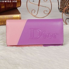 Christian Dior Mehrfarbige Geldbörse mit Klappe in Lila/Rosa 119 Christian Dior Mehrfarbige Geldbörse mit Klappe in Lila/Rosa 119