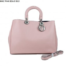 Dior Diorissimo Jumbo Tasche aus rosafarbenem Nappaleder (silberne Beschläge) 8002 Dior Diorissimo Jumbo Tasche aus rosafarbenem Nappaleder (silberne Beschläge) 8002