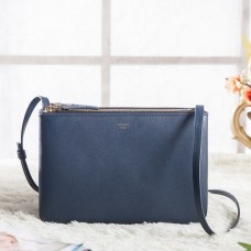 Celine Small Trio Crossbody Bag aus königsblauem Kalbsleder Celine Small Trio Crossbody Bag aus königsblauem Kalbsleder